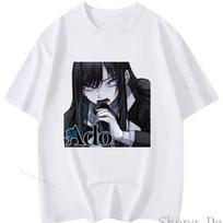 Ropa De Mujer Double Side Style Printed Ado T Shirt ADO Blue Rose Graphic T Shirts Streetwear Crewneck Cotton Tops S įvairiaspalvis