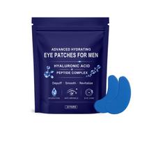 Advanced Hydrating Eye Patches for Men with Hyaluronic Acid and Peptide Complex for Depuffing Smoothing and Revitalizing Eye Care 10 Pairs One Size