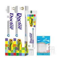 Dr. Dental Oral Care Bundle: Floss Sticks & Kids Toothpaste