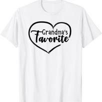 Grandma'S Favorite From Grandma To Grandchild T Shirt S įvairiaspalvis