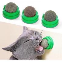 3 Silvervine Catnip Balls, Edible Kitty Toys For Cats Lick, Safe Healthy Kitten Chew Toys, Teeth Cleaning Dental Cat Toy, Cat Wall Treats