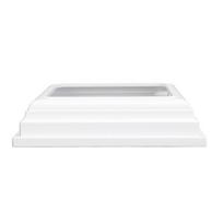 4PCS White Post Base Cover Decorative Deck Column Cover Baluster PVC Post Skirt  Porch