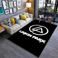 Black Carpet with Linkin Park Logo, Modern Music Themed Decor  Suitable for use as an anti-slip for living room bedroom sofas 40x60cm( 15x23in )