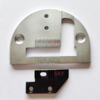 Binging Needle plate #18030B Binding feed dog #18031-L for Consew 206RB,STH-8BLD,Juki DNU-241,DNU-1541,GC0618,GC0628,JACK JK6658 šviesiai pilka spalva