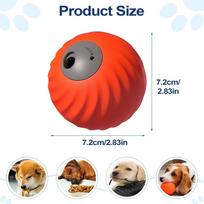Dog Food Ball Dispenser 2-in-1 Pet Slow Feeder Ball Slow Feeding Pet Treat Dispenser Toy For Mental Stimulation Exercise Indoors oranžinė