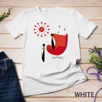 Womens Mid Century Modern Cool Cats With Red Chair and Sunburst Unisex T-Shirt Mens Womens Tees Top 4XL