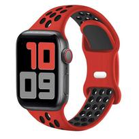 Silicone Strap for Apple Watch Band Ultra2 49mm Series 9 8 7 41mm 45 mm 38mm 42mm Sport Bracelet iWatch 7 6 SE 5 4 3 44mm 40mm 38 40 41mm raudona juoda spalva