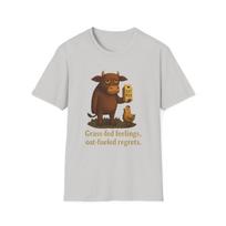 Unisex Softstyle Sad Cow Oat Milk T-Shirt Mens Womens Tees Top – Funny Dairy-Free Farm Animal Tee M