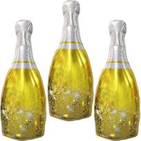3-Pack Munich Oktoberfest Balloon Set, Sparkling Champagne Bottle Aluminum Foil Balloons; Suitable for Munich Oktoberfest Parties, Birthday Parties, Other