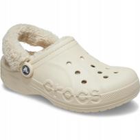 Crocs Baya Lined Fuzz Strap Clog 206633 |M12 I Eu 46-47| Winter White