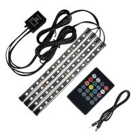48 Lights Car Interior RGB LED Light Bar Sole Light Remote Control