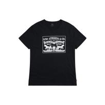Levis Letter Logo Print Crew Neck Short Sleeve T-Shirt Men Tops Black 22495-0041 S