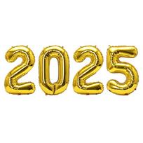 2025 Aliuminio folijos skaičių balionas Laimingų Naujųjų metų 2025 Skaitmeninis balionų baneris Jubiliejus Naujųjų metų renginio vakarėlio dekoracija