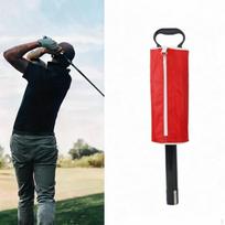 Golf Ball Retriever Pick up Convenient Shag Bag Pocket Shagger Storage Practice raudona