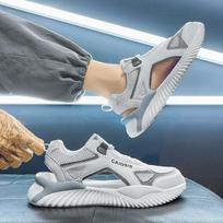Vyriškos sportinės basutės Vasarinės kvėpuojančios tinklinės basutės Vyriškos laisvalaikio lengvos paplūdimio basutės Madingi vyriški batai2024 39 pilka spalva