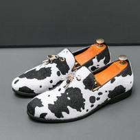 Madingi veltiniai vyriški laisvalaikio odiniai lauko vaikščiojimo retro originalūs madingi vyriški laisvalaikio atostogų minkšti vairavimo batai originalūs įsispiriami mokasinai 38 balta