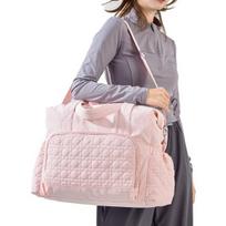 Sports Fitness Bag Waterproof Gym Bag with Multi-Pockets Adjustable Shoulder Strap Versatile Yoga Tote rožinė