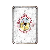 Olandijos alaus BROUWERIJ’TIJ Vintažiniai metaliniai skardos ženklai Plokštelės Sienai Barui Pub Menui Virtuvei Kavai Namų dekoravimui 30X20CM DU-9096B 20x30cm（7.8x11.8inch）