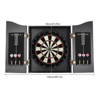 Dart Boards Set for Adults,Bristle Dartboard and Cabinet Sets,Classic Dart-Board Cabinet with 1 Dart-Board,1 Cab-inet and 6Darts juoda