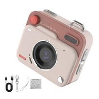 Mini skaitmeninis fotoaparatas su 1,77 colio IPS ekranu 1080P Retro CCD fotoaparatas su dirželi Vaizdo įrašymas Nuotraukų darymas Vaikams Suaugusiems Colio kameros žaislas ruda