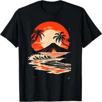 Hawaiian Volcano _ Cool Graphic Tee _ S - 6XL _ Mens Graphic T-Shirt S įvairiaspalvis