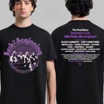 ir Ozzy Osbourne Back To The Beginning Merch Renginio Marškinėliai su Atlikėjų Sąrašu Dvišalis T-shirt Ins Y2k Naujas visiškai naujas stilius S juoda