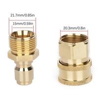 M22X15 Copper Adapter Quick Connect Kits For High Pressure Wash Machine Water Outlet Set For M22 Car Washer Gun Pipe Accessories