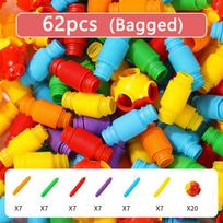 Toys Educational Creative Fidget Sensory Tube Building Blocks Extendable Tube Construction Blocks Activity Early Games Children