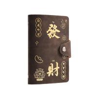 PU Leather Money Savings Challenge Binder Chinese New Year Cash Budget Notebook  Money Planners Button Brown