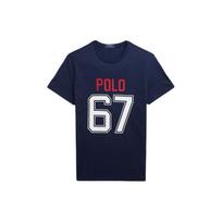 Polo Ralph Lauren Logo Letter Number Print Round Neck Slim Fit Short Sleeve T-Shirt Men T-Shirts Blue 710919459-001 M