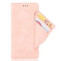 Leather Case For Samsung Galaxy Z Fold 7 6 5 4 3 Fold6 5G With Pen Slot Card Solt Holder Phone Bag Magnetic Flip Wallet Cover Samsung Z Fold 7 rožinė