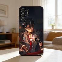G-Genshin Impact W-Wriothesley Phone Case For Samsung S26,S25,24,23,22,30,21,10,9,Ultra,Plus,Lite,FE Soft Black Case Samsung S30Ultra5G