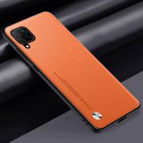 Luxury PU Leather Case For Huawei P40 Lite Back Cover Silicone Shockproof Full Protection Phone Case For Huawei Nova 7i Nova7i For Huawei P40 Lite oranžinė
