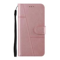 For Motorola Moto G56 5G Case Flip Wallet Book Cover for Coque Motorola Moto G56 MotoG86 G 56 5G Protection Phone Case Funda for Moto G56 5G rožinio aukso spalvos