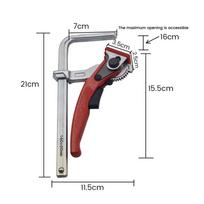 HOT Ratchet Table Clamp Quick Release Bar Clamp Steel Clamping F Track Clip for Hole Table and Guide Rail System NONE