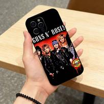 G-Guns N A-Axl Rose Roses  Phone Case For iPhone 17,16,15,14,13,12,11 Plus,Pro Max,XS,Soft Silicone Black Cover iPhone12PROMAX