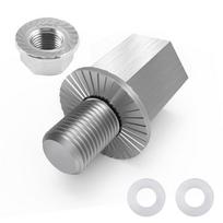 ABVE-Universal Bicycle Hub Hitch Adapter, M10x1.0 Thru Axle Adapter, Bicycle Trailer Coupling Connector sidabras