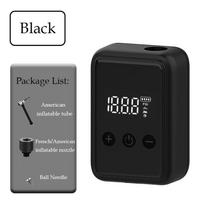 Mini Bicycle Electric Air Pump Portable Car Tire Inflator For Motorcycle Bike Air Pump MTB Inflatable Digital Display Pump Ball juoda