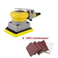 HIFESON Grindering Machine Car Air Sander Polisher With 20Pcs Sandpaper Pneumatic Cars Polishing Grinder Tool Square 70*100mm with 20pcs 240grit