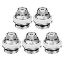 5pcs Radiator Exhaust Valve Copper Fully Automatic Heating Exhaust Valve 1/2\  Air Vent -Plug Valve Fully Automatic Air Vent kit 5PCS