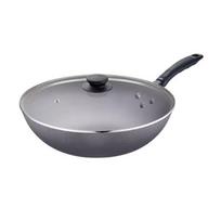Supor Non-stick Refined Iron Stir-fry Wok with Glass Lid