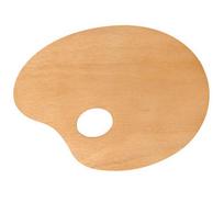 Painting Color Color Mixing Board Wooden Acrylic Pallets Rack Oil Paint Palette  for Art Supply 30x20cm-oval