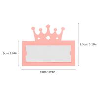 50pcs Wedding Table Tent Crown Design Blank Name Cards For Banquets Birthday Parties Place Card Paper Table Seat Cards rožinė