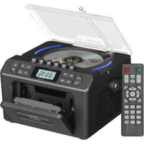 CD Player Boombox, CD Cassette Player AM/FM Radio, LED Ambient Lighting, 15H Long-Lasting, Dual-Speaker Stereo, Sleep Timer, USB/TF/AUX/Remote