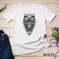 Owl Mandala Art Meditation Yoga Spiritual Zen Owls Lover Unisex T-Shirt Mens Womens Tees Top S