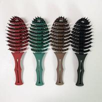 Cute Gentle Detangling Paddle Brush Lightwear Frosted Hollow Out Hair Brush Matte Massage Comb for Hair Combing raudona