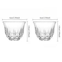 Household Drinking Glasses Gifts Creative Transparent Kung Fu Tea Cup New Chinese-style Bamboo Tea Cup Personalized Drinkware 2pcs