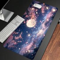 Pink cherry blossom series landscape mouse pad computer notebook desk pads thickened non-slip PC keyboard accessories 600x300x2mm