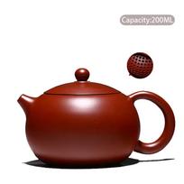 High-end Yixing Purple Clay Teapot Famous Handmade Ball Hole Filter Xishi Tea Pot Raw Ore Dahongpao Kettle Zisha Tea Set Gifts