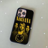 N-Nirvana Rock Band For iphone 11 12 13 14 15 Pro Max 17 16 Plus Hard PC+TPU Back Cover iPhone 12 mini